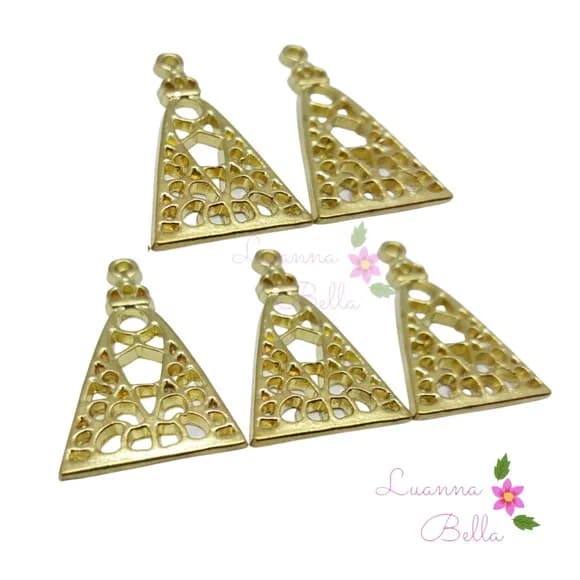 Medalha De Metal Dourada Nossa Senhora Aparecida-pcts c/6 un