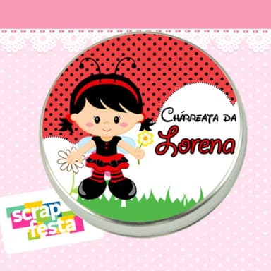 Latinha de Chá de Bebê Latinhas Menina Joaninha