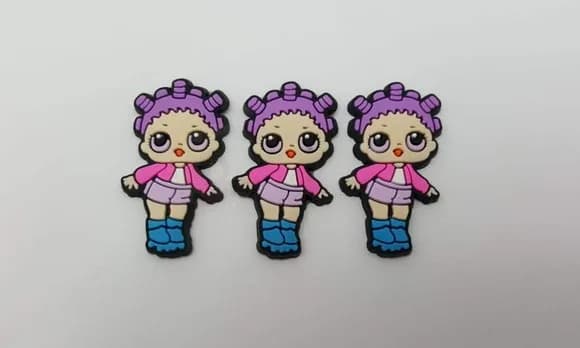 Aplique LOL Roller Skber Emborrachado de 3,7cm