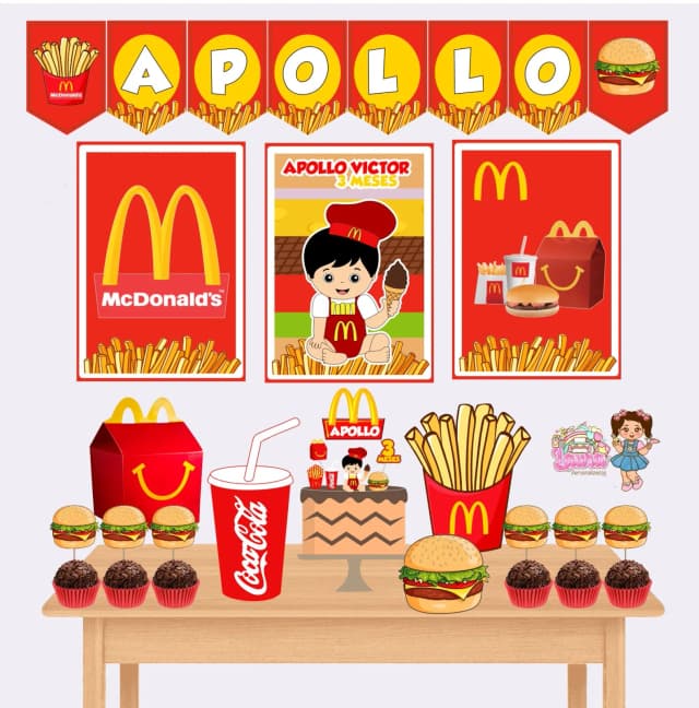 Kit Festa Só Um Bolinho MC DONALDS - Decoração de Festa