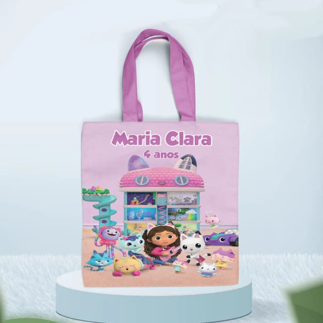 Sacolinha Ecobag Personalizada A casa Mágica da Gabby