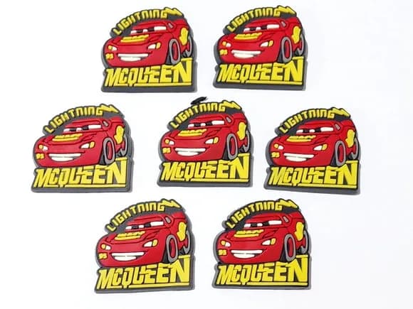 Aplique Relâmpago Mcqueen Emborrachado Pacote com 6 Unidades