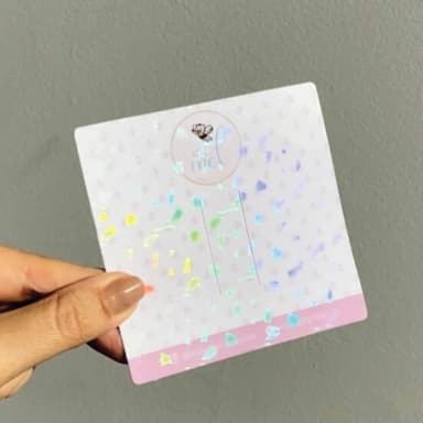 Tags 9x9 Personalizada para 1 bico de pato/Hair Clips ou Laços - Offset 240g