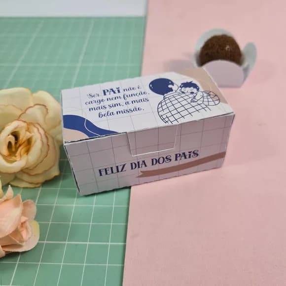 Caixa para 2 Doces Dia dos Pais- Enviada Desmontadas