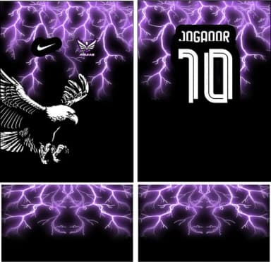 Arte Vetor Camisa Interclasse Aguia Relampagos Mod-265