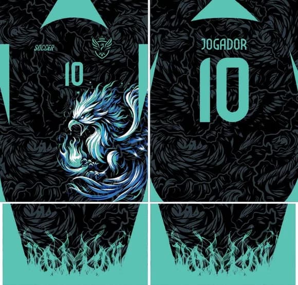 Arte Vetor Camisa Interclasse Dragão Violeta Mod-213