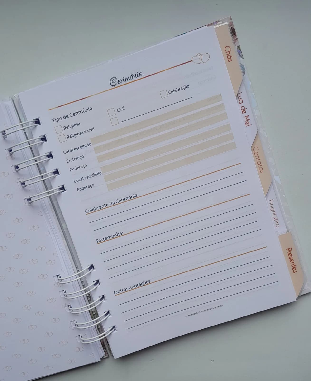 Planner da Noiva + Divisórias c/ Abas Personalizado - Escolha a Capa