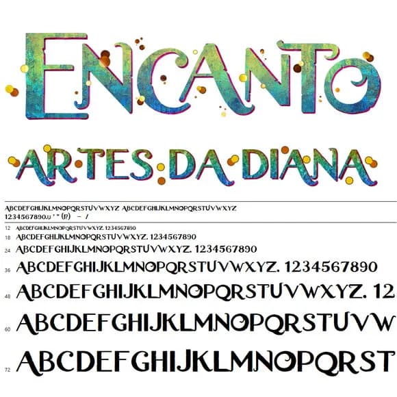 Fonte Encanto - Arquivo digital Formato TTF e OTF - Cód. 72