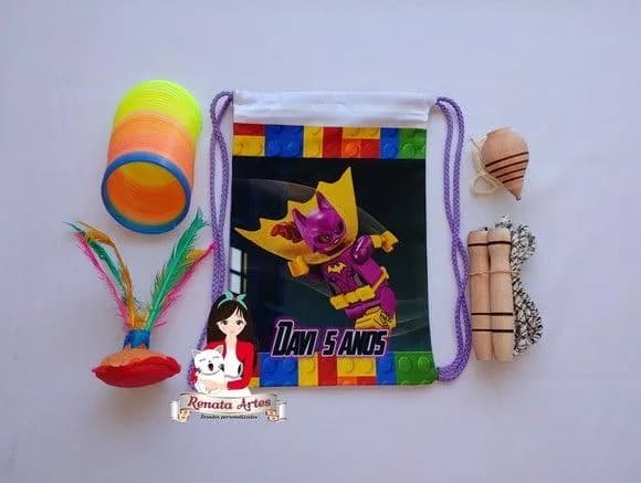 Mochila Boa Infância Tema Bat Girl Lego