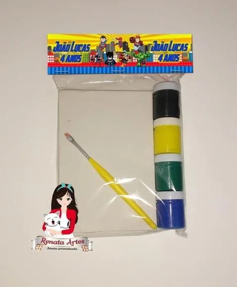 Kit Pintura Personalizado Herois Cute