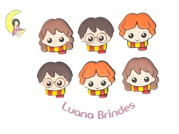 Aplique Harry Potter Emborrachado Pacote com 6 Unidades