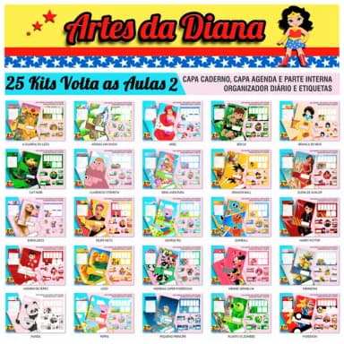 25 Kits Digital Volta as Aulas 2 - Etiquetas e Capas