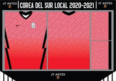 Vetor da Camisa da Coréia do Sul Local 2020-2021