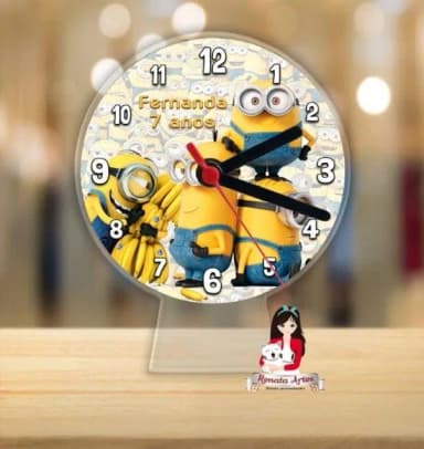 Relógio de Mesa Minions