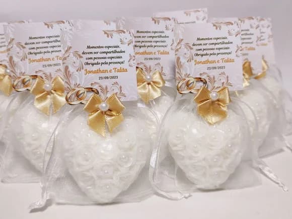 Lembrancinha Bodas de Ouro: Sabonete Coração Provence