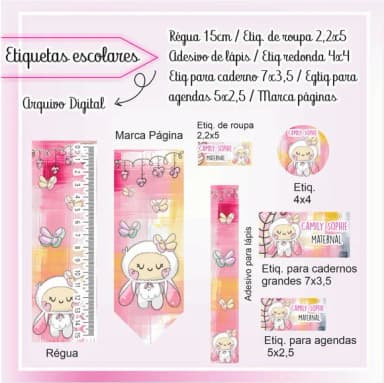 60 Etiquetas Escolares
