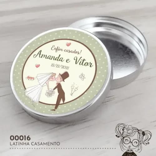 Latinha Adesivada Casamento - 00016