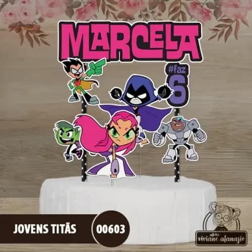 Topo de Bolo Jovens Titãs - 00603