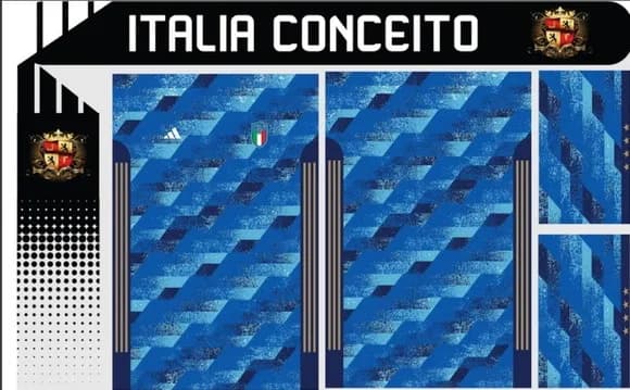 Vetor Da Camisa Italia Conceito 2022/2023
