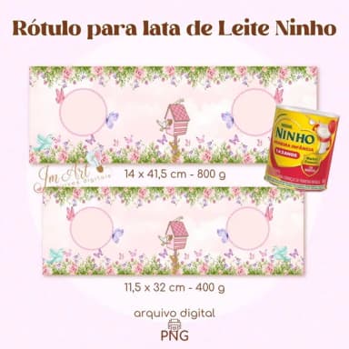Rótulos para Lata Jardim Encantado ( Arquivo Digital)
