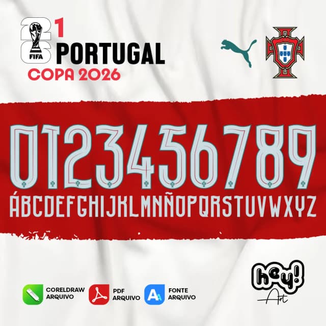 Fonte Vetor Portugal Copa 2026