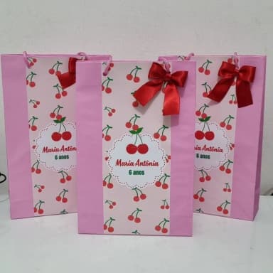 Sacola personalizada Lembrancinha cerejinha
