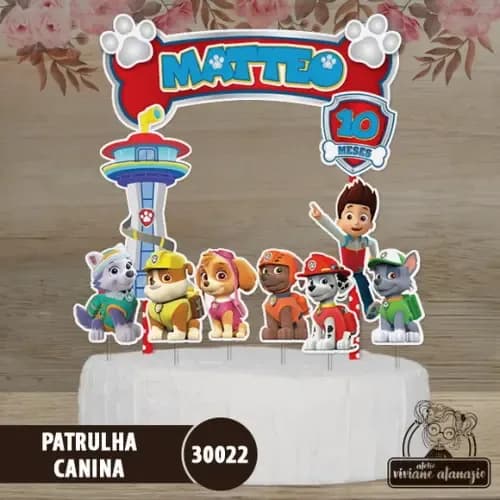 Topo de Bolo Patrulha Canina - 30022