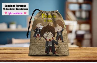 Saquinho Supresa para lembrancinhas do Harry Potter