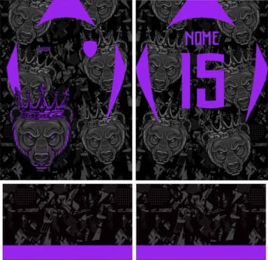 Arte Vetor Camisa Interclasse Urso Coroado Mod-215