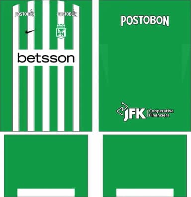 Arte Vetor Camisa Atletico Nacional Local 2026