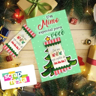 Card com Bala Personalizada Festa Natal