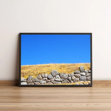 Quadro Muralha de Pedras Céu Azul Arte Decorativa 1534