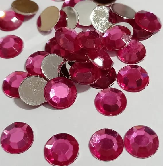 Chaton Redondo Pink 10mm - 200 Unidades