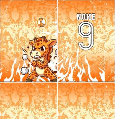 Arte Vetor Camisa Interclasse Girafa Mod-476