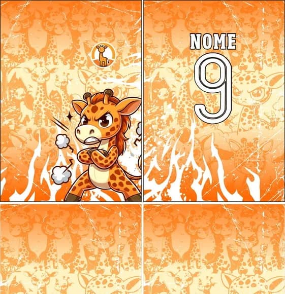 Arte Vetor Camisa Interclasse Girafa Mod-476