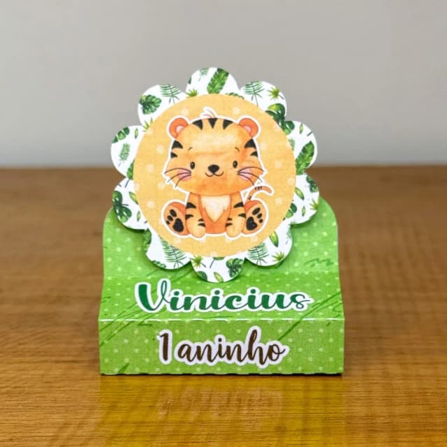 PEGUE E MONTE - Porta Bis Duplo Personalizados SAFARI - Decoração de Festa | Lembrancinhas | Aniversário | Personalizados