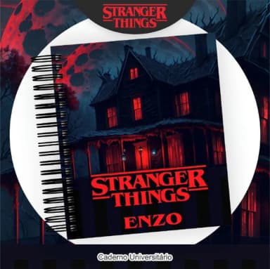 Caderno ou Agenda Personalizada Stranger Things