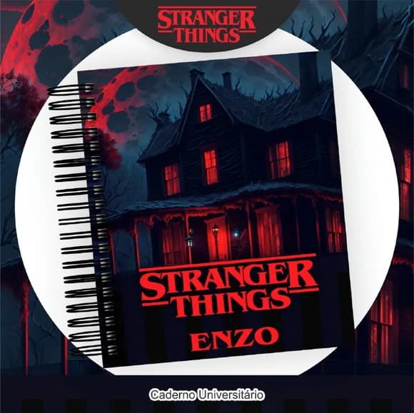 Caderno ou Agenda Personalizada Stranger Things