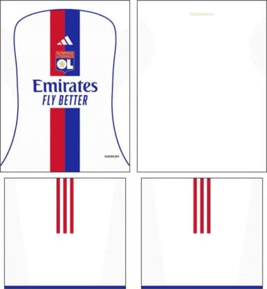 Arte Vetor Camisa Olympique Lyon Local 2025-2026