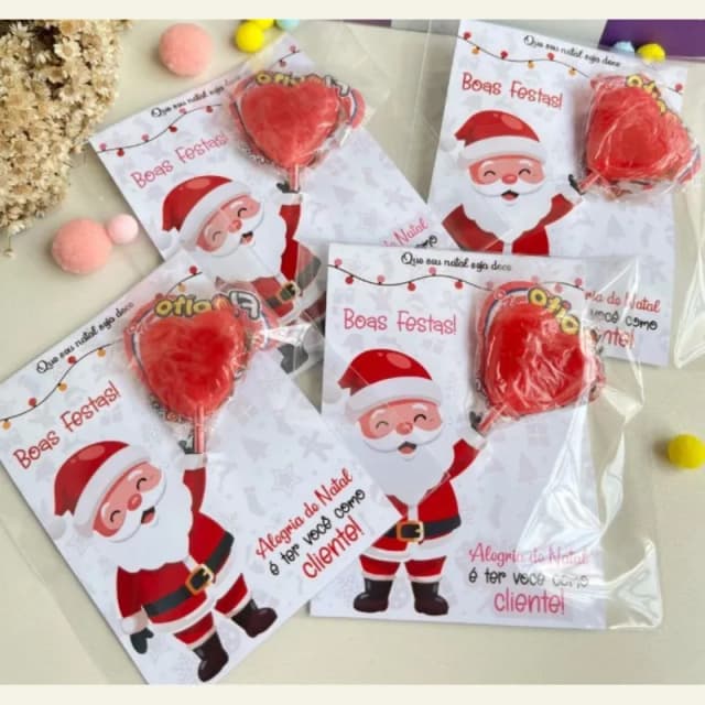 Card Pirulito Papai Noel