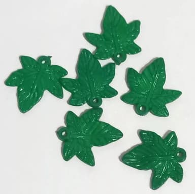 Pingente Folha de Acrílico 2cm Pacotes C/50 Unidades