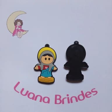 Pingente Imaculado Coração de Maria 5,3cm Pct 05 Unidades