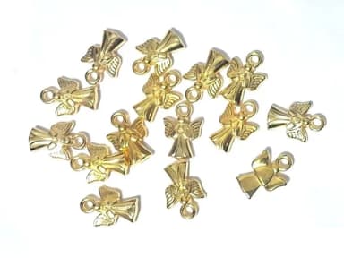 Pingente Anjo Dourado Abs 2cm Pacote com 25 Unidades