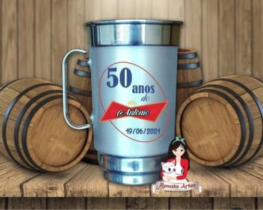Caneca de Chopp Personalizada Aniversário 500 ml