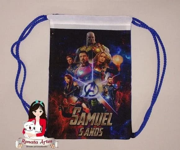 Mochila de Tecido Personalizada Vingadores Ultimato