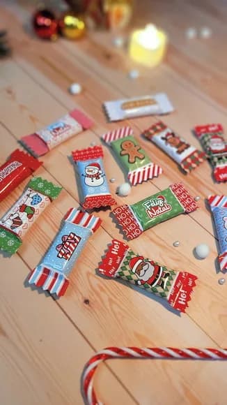 Balas Personalizadas Natal - 50 Unidades