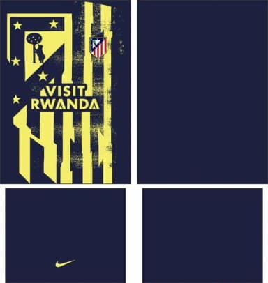 Arte Vetor Camisa Atletico Madrid Pre-jogo 2025-2026