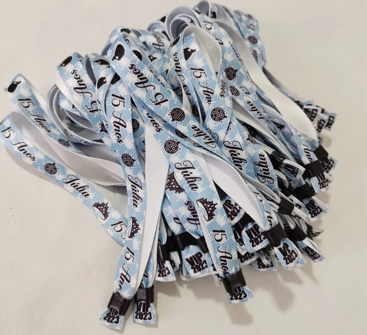Pulseiras Personalizadas de Tecido Festas e Eventos !