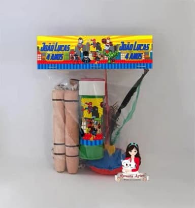 Kit Lembrancinha com Bolha de Sabão Super Heróis Baby