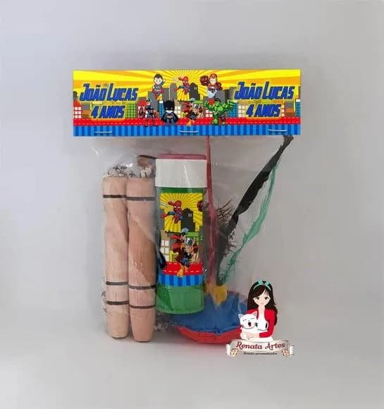 Kit Lembrancinha com Bolha de Sabão Super Heróis Baby
